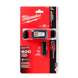 Milwaukee Linterna Vincha Led Minero  Intensidad Regulable Hasta 600 Lm - Usb Recargable