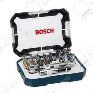 Bosch Set  26 Piezas Tubos - Puntas - Crique 1/4