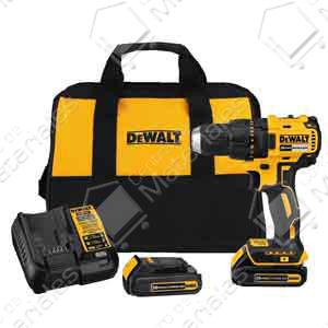 Dewalt Atornillador Taladro 13mm 2 Bat.20v 2.0 A Sin Carbones Cargador - Maleta