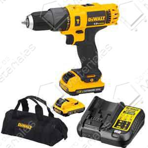 Dewalt Atornillador Taladro Percutor 12v 10mm (2 Baterias Cargador Bolso)