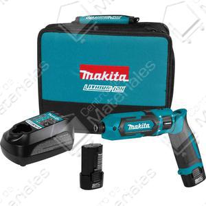 Makita Atornillador Hex. 7,2 V 25nm 2450 Rpm + 2 Bat + Cargador + Maletin