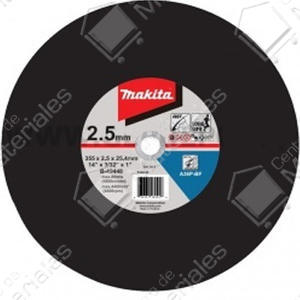 Makita Disco Chato Oxido 355 X 2,5mm 14" Dable Malla