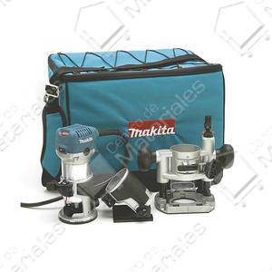 Makita Fresadora Cuerpo Aluminio 710w + Accesorios
