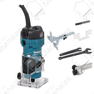 Makita Fresadora Mt  530 Watts Boquilla  1/4" + Guia Copiadora