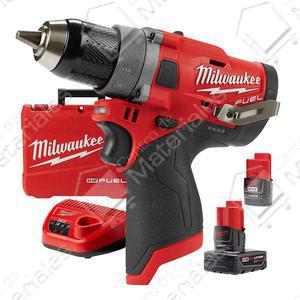 Milwaukee Atornillador Taladro 13mm 12 V 4 Amp. Percutor 1bat 4mp 1bat 2 Amp Sin Carb.  2503-259a