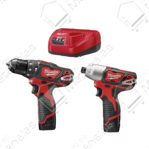 Milwaukee Combo 12v Atornillador Impacto + Taladro Percutor