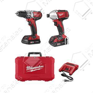 Milwaukee Combo 18v Atornillador Taladro Percutor 13mm + Atornillador De Impacto