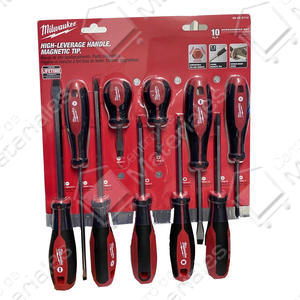 Milwaukee Set 10 Destornilladores 4 Ph 4 Pl 2 Cuadradas