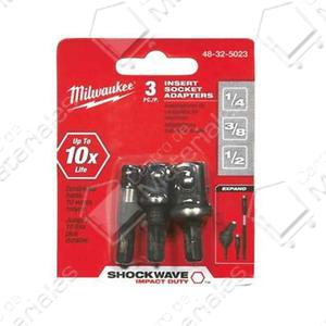 Milwaukee Set  3 Adaptadores Con Cuadrante