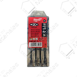 Milwaukee Set  5 Mecha Widia Sds Plus 4 Puntas