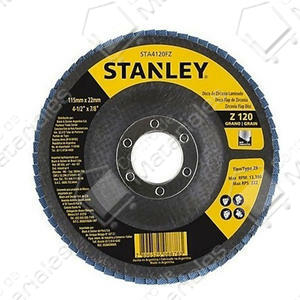 Stanley Disco Flap Zirconio 4-1/2" Grano 120
