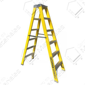 Stanley Escalera Dielectrica Doble Acceso Fibra De Vidrio - 6 Escalones