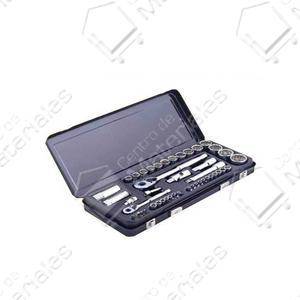 Stanley Set  46 Pzas Bocallaves  Mm Y Pulg. 1/2 Y 1/4