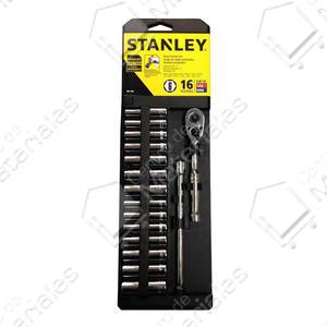 Stanley Set  16 Pzas Bocallaves Mm Mando 1/4"