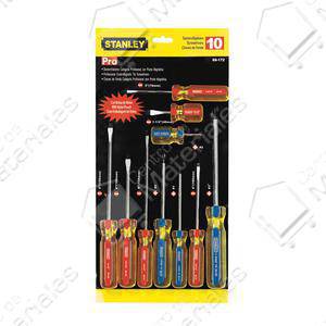 Stanley Set 10 Pzas Destornillador Pro 69-172