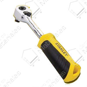 Stanley Llave Crique Mando 1/4 " 254mm Ratchet Pera Boton Autom. Mango Bimaterial