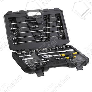 Stanley Set  41 Piezas Llave Combinada Y Tubos 1/4 Y 1/2"