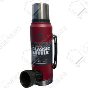 Stanley Termo Clasic 1 Lts C/ Manija Y Tapon Cebador Rojo