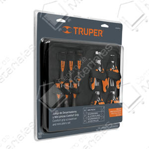 Truper Set  10 Piezas  4 Pinzas - 6 Destornilladores - Estuche