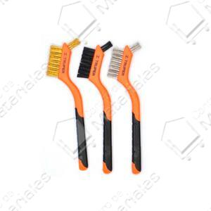 Truper Set 3 Cepillos De Alambre (nailon-laton-acero Inoxidable)