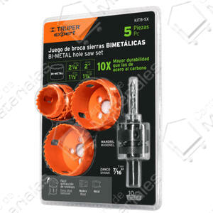 Truper Set   5 Sierras Copa Bimetalicas