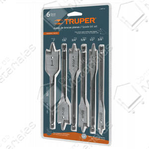Truper Set   6 Mecha Pala 3/8 - 1/2 - 5/8 - 3/4 - 7/8 - 1