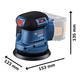 Bosch Lijadora Roto-orbital 5" 18v Gex 185-li (sin Bateria / Sin Cargador) - Vista 5