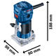 Bosch Fresadora 550 Watts 6 Mm - 1/4  Gkf 550 - Vista 3