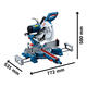 Bosch Ingletadora Telescopica 1800 Watts 12" 305 Mm Gcm 254 D - Vista 5
