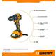 Lusqtoff Atornillador Taladro Percutor 13 Mm 18v (2 Baterias 2ah - Cargador - Maletin) - Vista 3