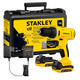 Stanley - Atornillador Taladro 10mm Percutor 12v 2vel. Reversa Led 2 Baterias 1,5a Cargador Maletin - Vista 1