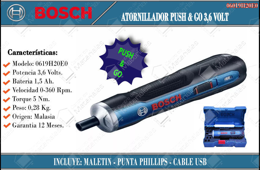 Bosch Atornillador 3,6v Enc 1/4" Modelo Go Maletin - Vista 1