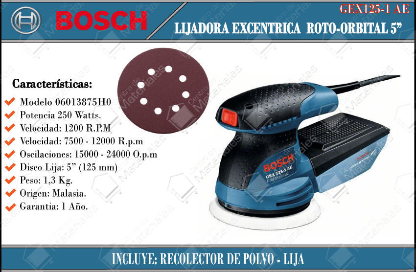 Bosch Lijadora Roto-orbital 5\