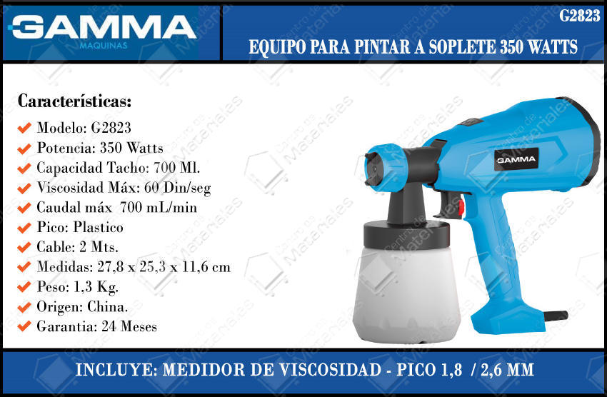 Gamma Equipo Para Pintar 350w Tipo Soplete - Centro de Materiales