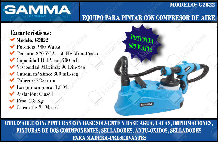 Gamma Equipo Para Pintar 900w - Centro de Materiales