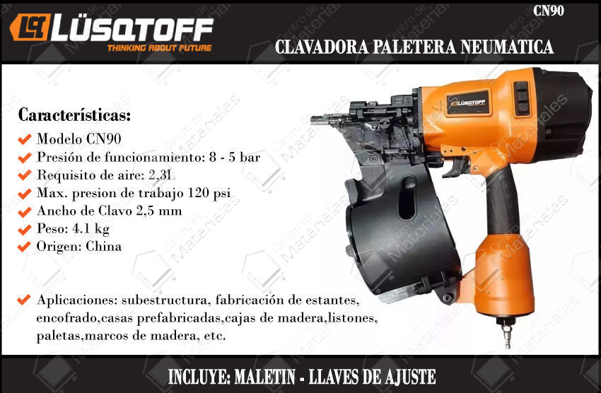 Lusqtoff Clavadora Neumatica Paletera - Centro de Materiales
