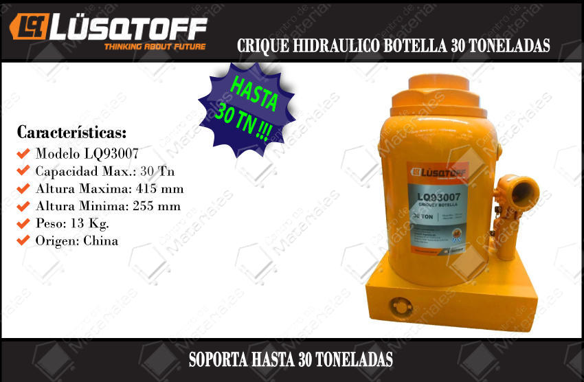 Lusqtoff Crique Botella 30 Toneladas