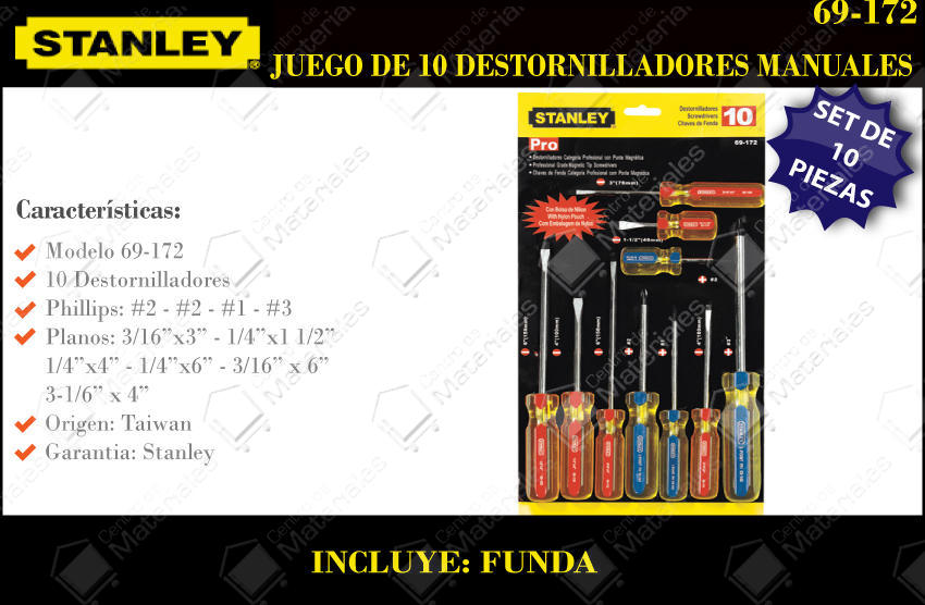 Stanley Set Pzas Pro - Centro de