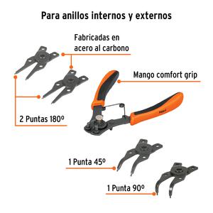 Truper Set Pinza Seguer Seeger Interior - Exterior