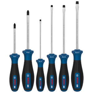 Bosch Set  6 Destornillador 2 Phillips - 4 Planos - Linea Pro