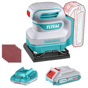 Total Lijadora De Palma Orbital 20v Industrial (1 Baterias Y Cargador)
