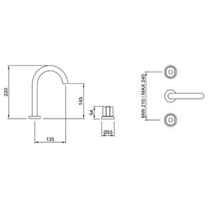 Peirano Griferia Lavatorio Cromo Cierre Std Verin Plus