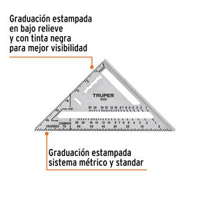 Truper Escuadra Para Yeso  7" 18 Cm