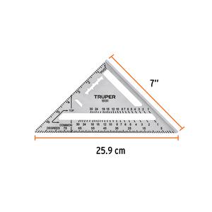 Truper Escuadra Para Yeso  7" 18 Cm