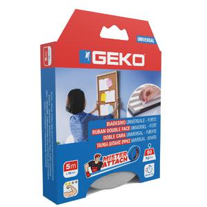 Geko Cinta Doble Faz Universal 19 Mm X 5 Mts Soporta 50 Kg