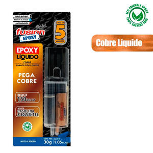 Fusion Epoxy Liquido Cobre 5 Min X 30 Gr Jeringa
