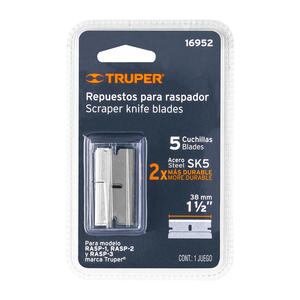 Truper Repuesto Navaja Raspador Scrapper Rasp-1-2-3 X  5 Unidades