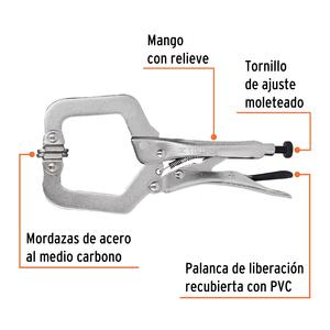 Truper Pinza Presion 6" Tipo "c" Mordaza Autoajustable