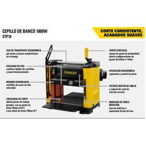 Stanley - Cepilladora De Banco 1800 W - 152 Mm