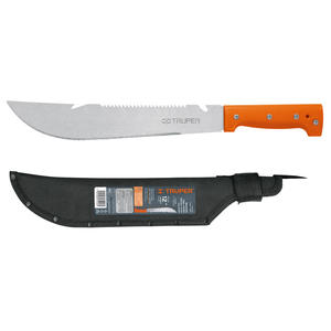 Truper Machete Rambo 12" Con Funda Cacha Remachada Naranja